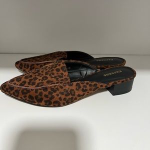 Express leopard mules